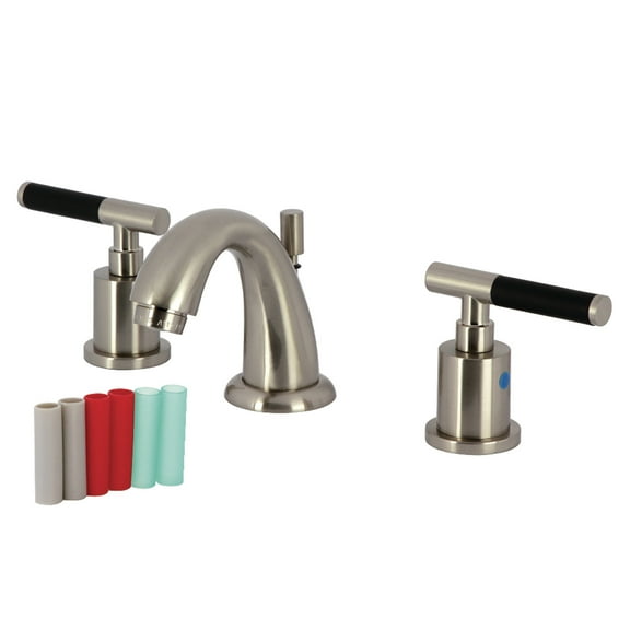 Kingston Brass KB8918CKL Kaiser Widespread Bathroom Faucets with Pop-Up Drain, Brushed Nickel