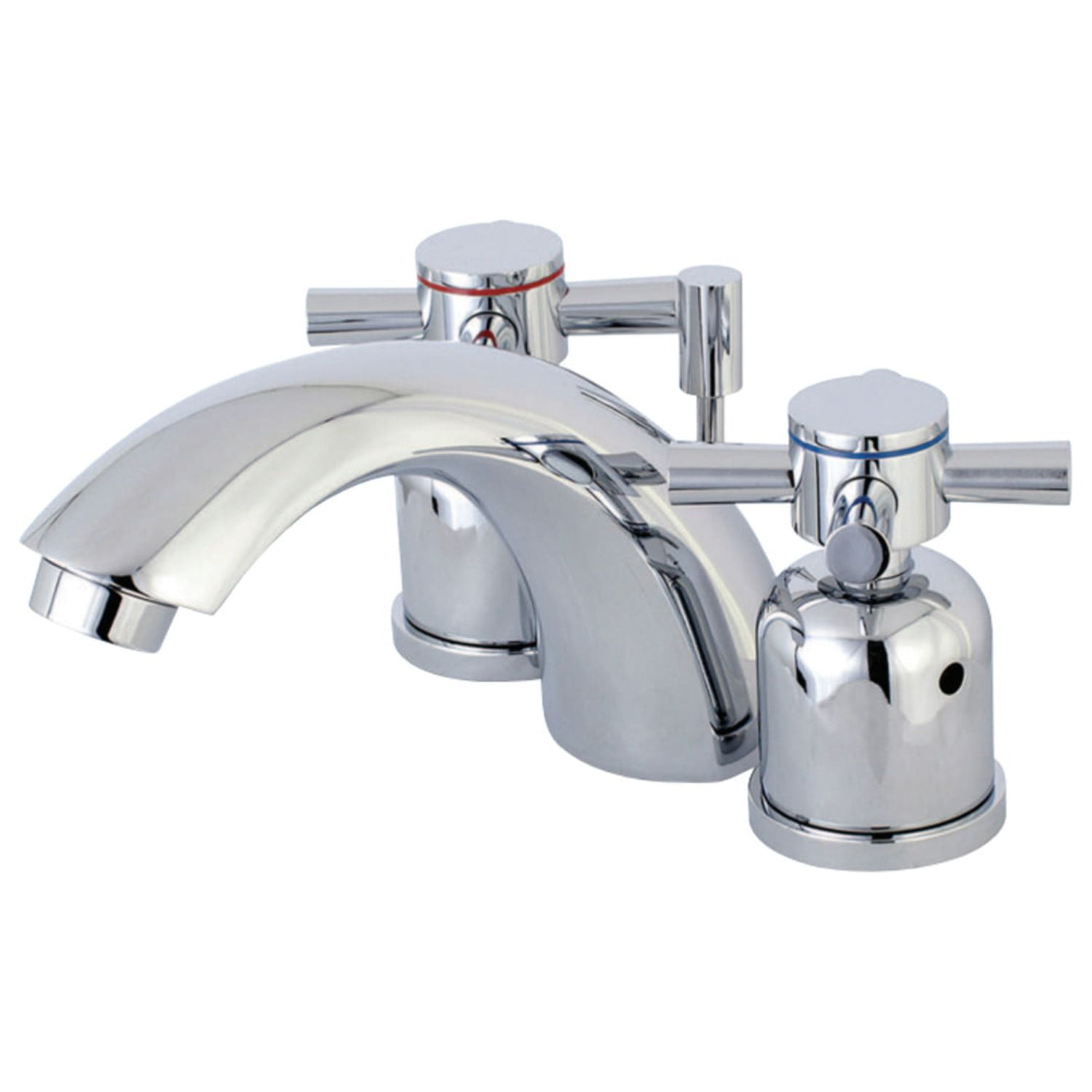 Kingston Brass KB8951DX Mini-Widespread Standard Mount Bathroom Faucet, Polished Chrome