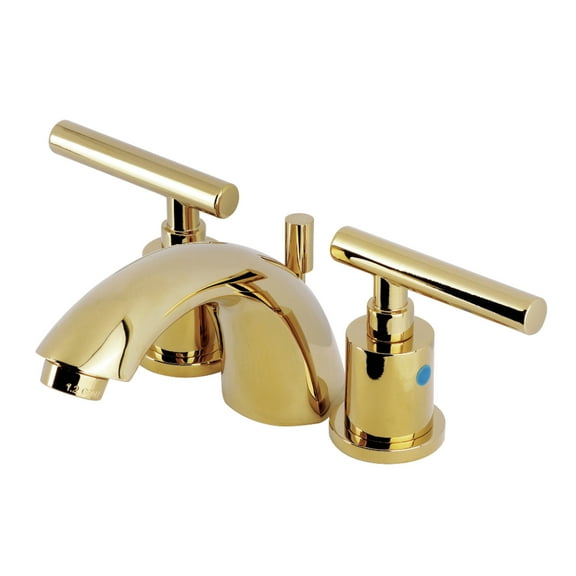 Kingston Brass KB8952CML Manhattan Mini-Widespread Bathroom Faucet with Pop-Up Drain, Polished Brass