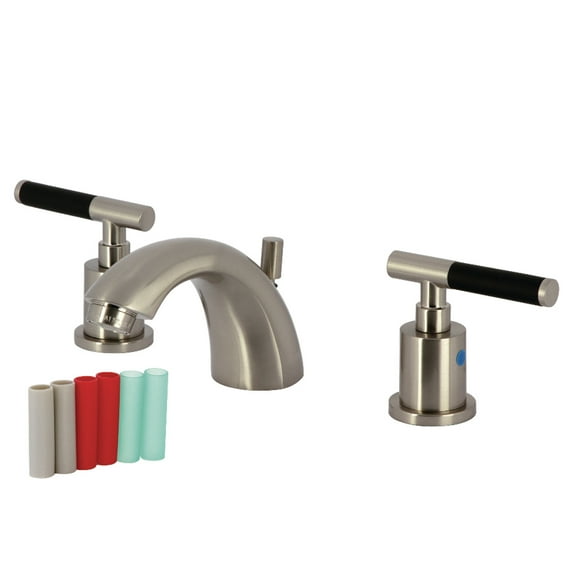 Kingston Brass KB8958CKL Kaiser Mini-Widespread Bathroom Faucet with Pop-Up Drain, Brushed Nickel