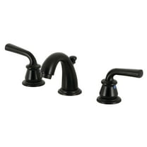 Kingston Brass KB910RXL Restoration Widespread Bathroom Faucet with Pop-Up Drain, Matte Black