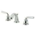 thumbnail image 1 of Kingston Brass KB911RXL Restoration Widespread Bathroom Faucet with Pop-Up Drain, Polished Chrome, 1 of 5