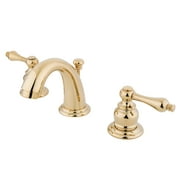 Kingston Brass KB912AL English Country Widespread Bathroom Faucet, Polished Brass