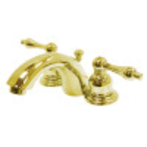 Kingston Brass KB942AL Victorian Mini-Widespread Bathroom Faucet, Polished Brass