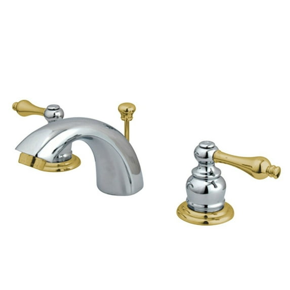 Kingston Brass Victorian Two Handle 4" to 8" Mini Widespread Lavatory Faucet with Retail Pop-up