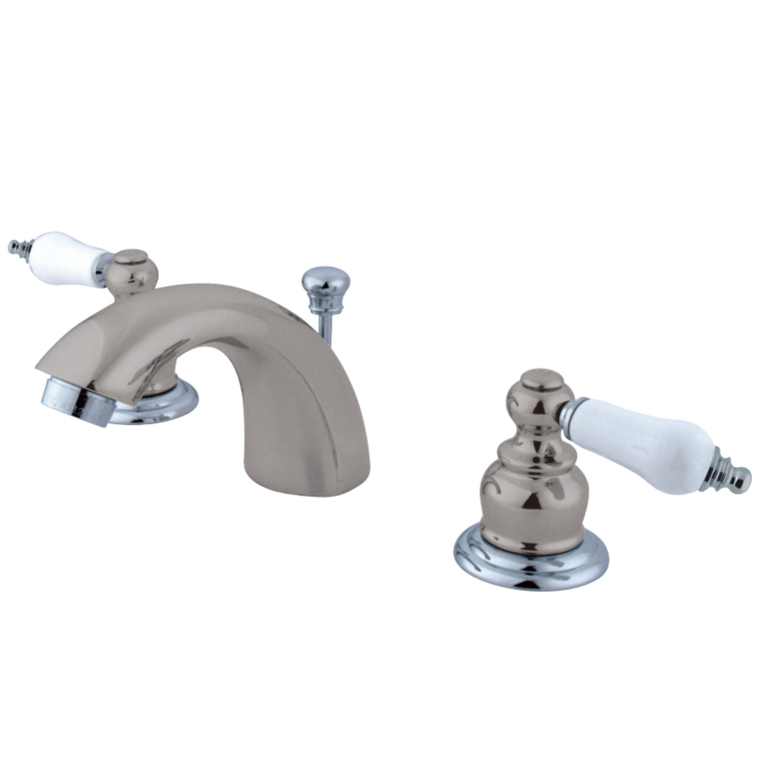 Kingston Brass Waschtischarmatur Victorian – Satiniertes Nickel & Messing, 20,3–40,6 Cm Spreizbar