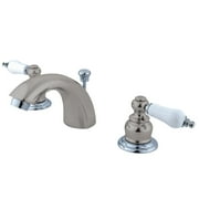 Kingston Brass KB947B Victorian Mini-Widespread Bathroom Faucet, Brushed Nickel/Polished Chrome