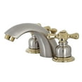 thumbnail image 1 of Kingston Brass KB949AX Victorian Mini-Widespread Bathroom Faucet, Brushed Nickel/Polished Brass, 1 of 5
