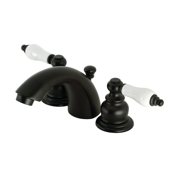 Kingston Brass KB950PL Victorian Mini-Widespread Bathroom Faucet, Matte Black
