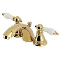 thumbnail image 1 of Kingston Brass KB952APL American Patriot Mini-Widespread Bathroom Faucet with Pop-Up Drain, Polished Brass, 1 of 7