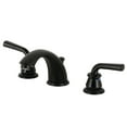thumbnail image 1 of Kingston Brass KB960RXL Restoration Widespread Bathroom Faucet with Pop-Up Drain, Matte Black, 1 of 5