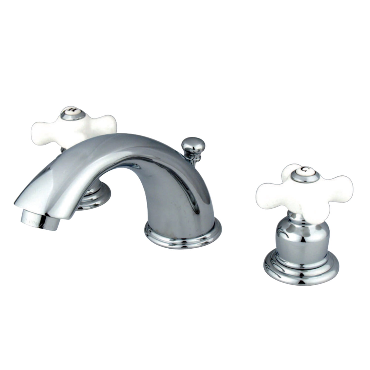 Kingston Brass Polished Chrome Widespread Bathroom Faucet with Pop-Up Drain