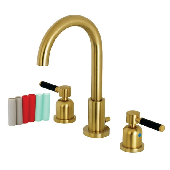 Kingston Brass KB962FL Widespread Bathroom Faucet, Polished Brass