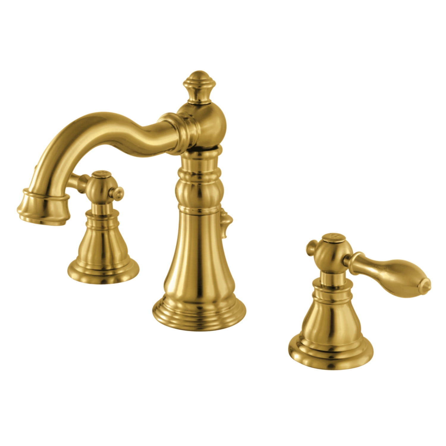 Kingston Brass KB962FL Widespread Bathroom Faucet, Polished Brass