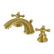 Kingston Brass KB967AXSB Victorian Widespread Bathroom Faucet, Brushed Brass