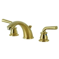 Kingston Brass KB967RXLSB Restoration Widespread Bathroom Faucet with Pop-Up Drain, Brushed Brass