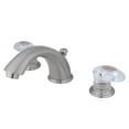 thumbnail image 1 of Kingston Brass Magellan Two Handle 4" to 8" Mini Widespread Lavatory Faucet with Retail Pop-up, 1 of 2