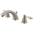 thumbnail image 1 of Kingston Brass KB979AL Victorian Widespread Bathroom Faucet, Brushed Nickel/Polished Brass, 1 of 5