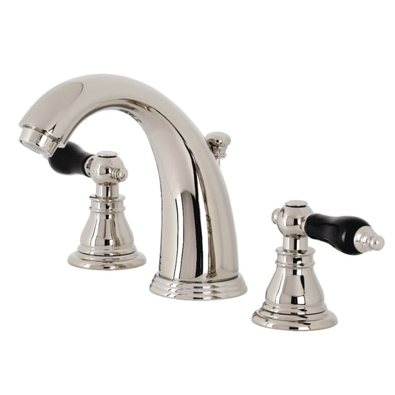 Kingston Brass KB986AKLPN Duchess Widespread Bathroom Faucet with Plastic Pop-Up, Polished Nickel