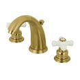 thumbnail image 1 of Kingston Brass KB987PXSB Victorian 2-Handle 8 in. Widespread Bathroom Faucet, Brushed Brass, 1 of 5