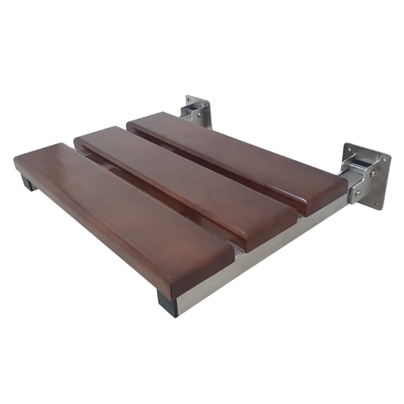 Kingston Brass KBSS1916BN Chaise 19-Inch x 16-Inch Wall Mount Fold Down Shower Seat in Brushed Nickel