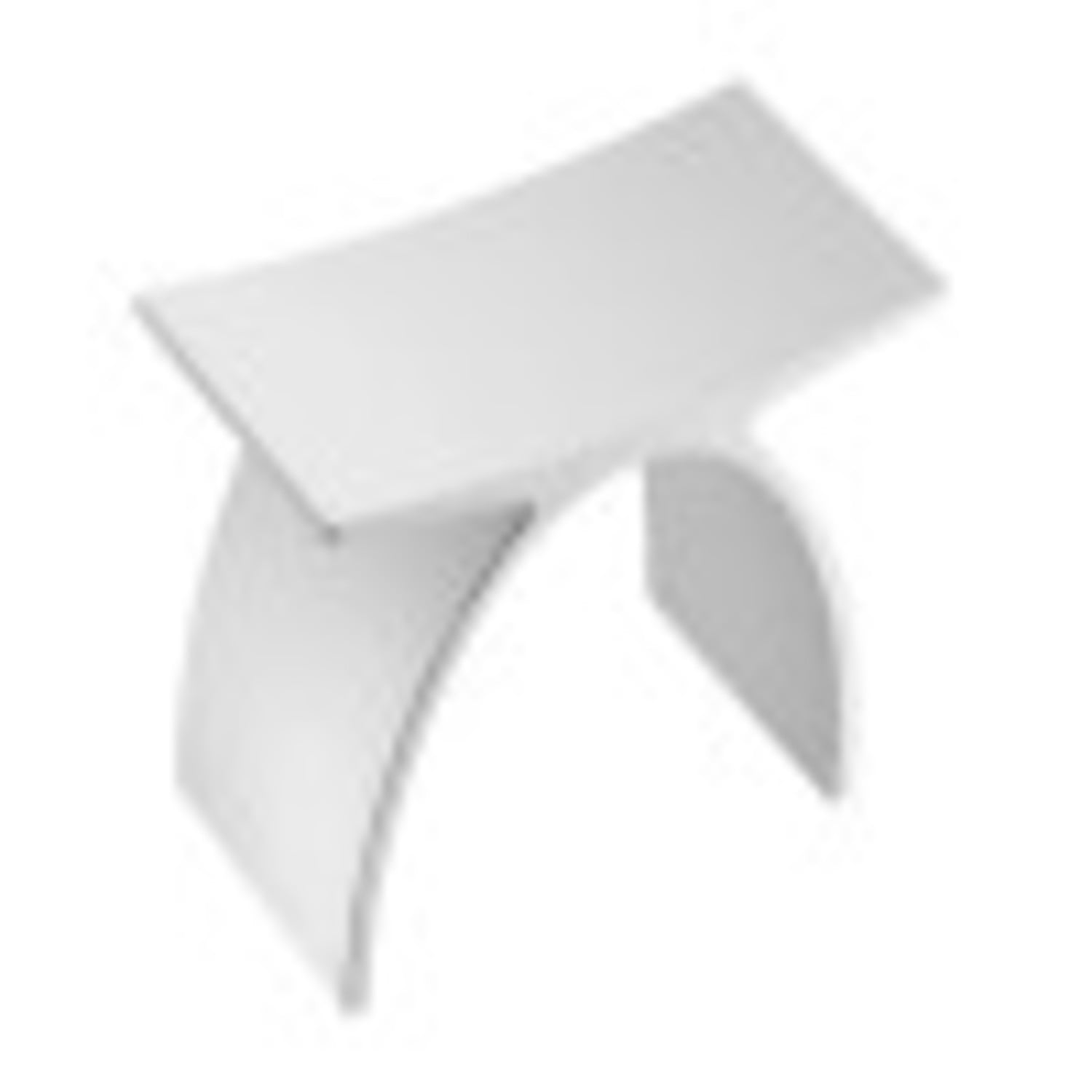 White Arched Solid Surface Bathroom Stool