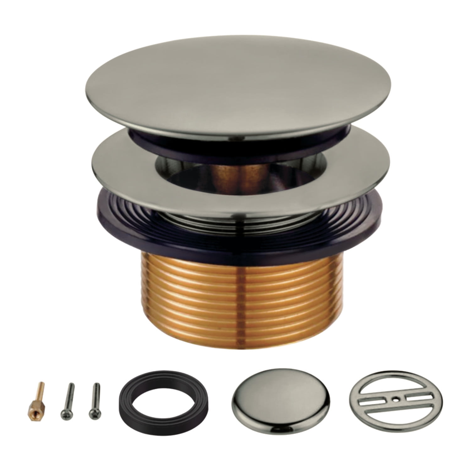 Kingston Brass KBU2008 Eugene TipToe Tub Drain Conversion Kit, Brushed