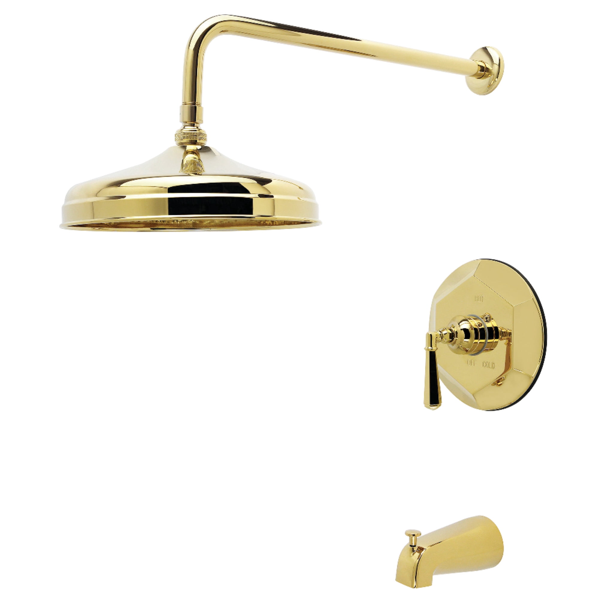 Kingston Brass KBX4632HLT Metropolitan Single-Handle Tub and Shower Faucet, Trim Only, Polished Brass