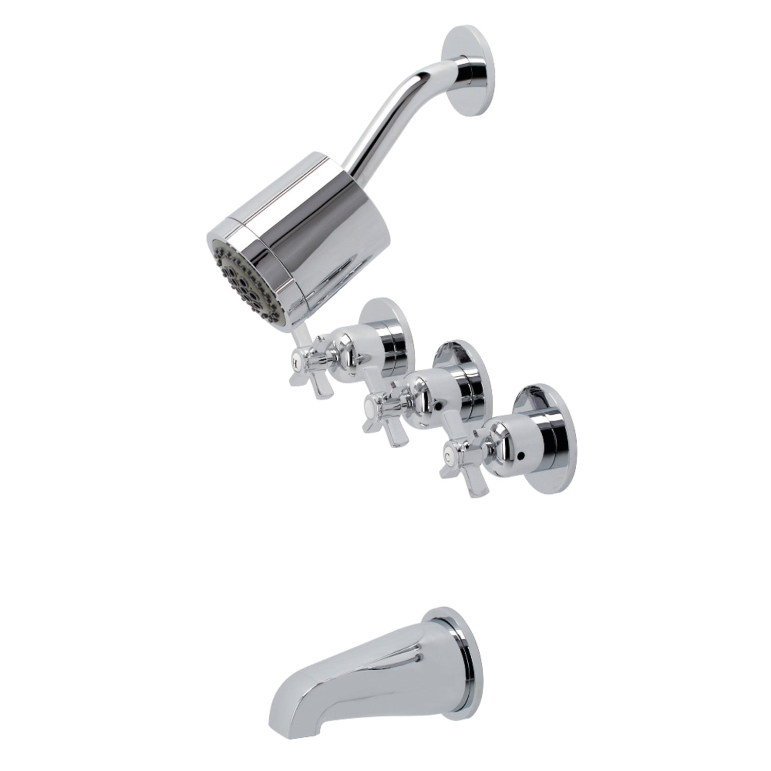 Kingston Brass KBX8131ZX Millennium Three-Handle Tub and Shower