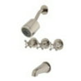 thumbnail image 1 of Kingston Brass KBX8136BX Metropolitan Three-Handle Tub and Shower Faucet, Polished Nickel, 1 of 5