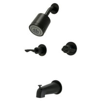 Kingston Brass KBX8140SVL Serena Two-Handle Tub and Shower Faucet, Matte Black