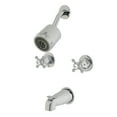 thumbnail image 1 of Kingston Brass KBX8141BX Metropolitan Two-Handle Tub and Shower Faucet, Polished Chrome, 1 of 5
