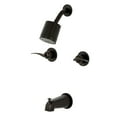 thumbnail image 1 of Kingston Brass KBX8145EFL Centurion Two-Handle Tub and Shower Faucet, Oil Rubbed Bronze, 1 of 5