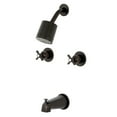 thumbnail image 1 of Kingston Brass KBX8145ZX Millennium Two-Handle Tub and Shower Faucet, Oil Rubbed Bronze, 1 of 5