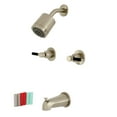 thumbnail image 1 of Kingston Brass KBX8148DKL Kaiser Two-Handle Tub and Shower Faucet, Brushed Nickel, 1 of 2