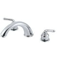 thumbnail image 1 of Kingston Brass KC361 Magellan Two-Handle Deck Mount Roman Tub Faucet, Polished Chrome, 1 of 8