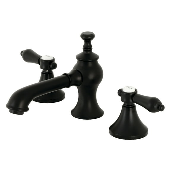 Kingston Brass KC7060BAL Heirloom 8 in. Widespread Bathroom Faucet, Matte Black