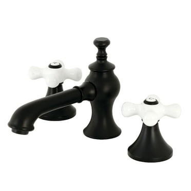 Kingston Brass KC7060PX Vintage 8 in. Widespread Bathroom Faucet, Matte Black