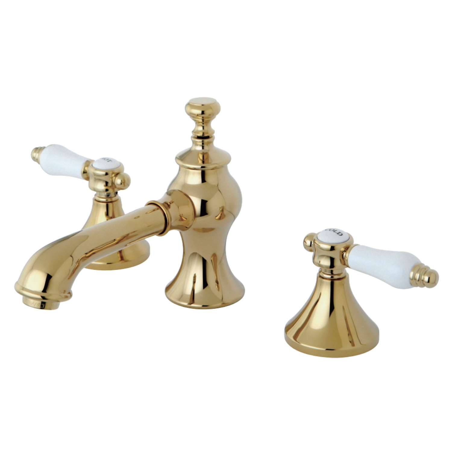 Kingston Brass KC7062BPL 8 in. Widespread Bathroom Faucet, Polished Brass