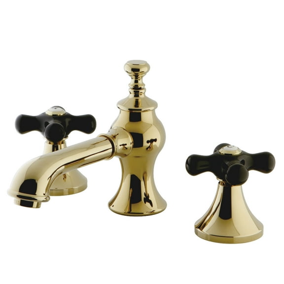 Kingston Brass KC7062PKX Widespread Lavatory Faucet with Brass Pop-Up, Polished Brass