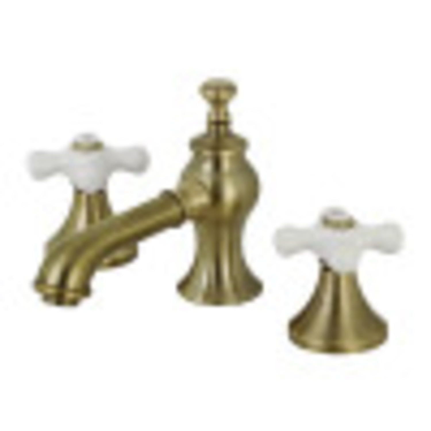 Kingston Brass KC7063PX Vintage 8 in. Widespread Bathroom Faucet, Antique Brass