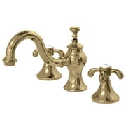 Kingston Brass KC7162TX 8 in. Widespread Bathroom Faucet, Polished Brass