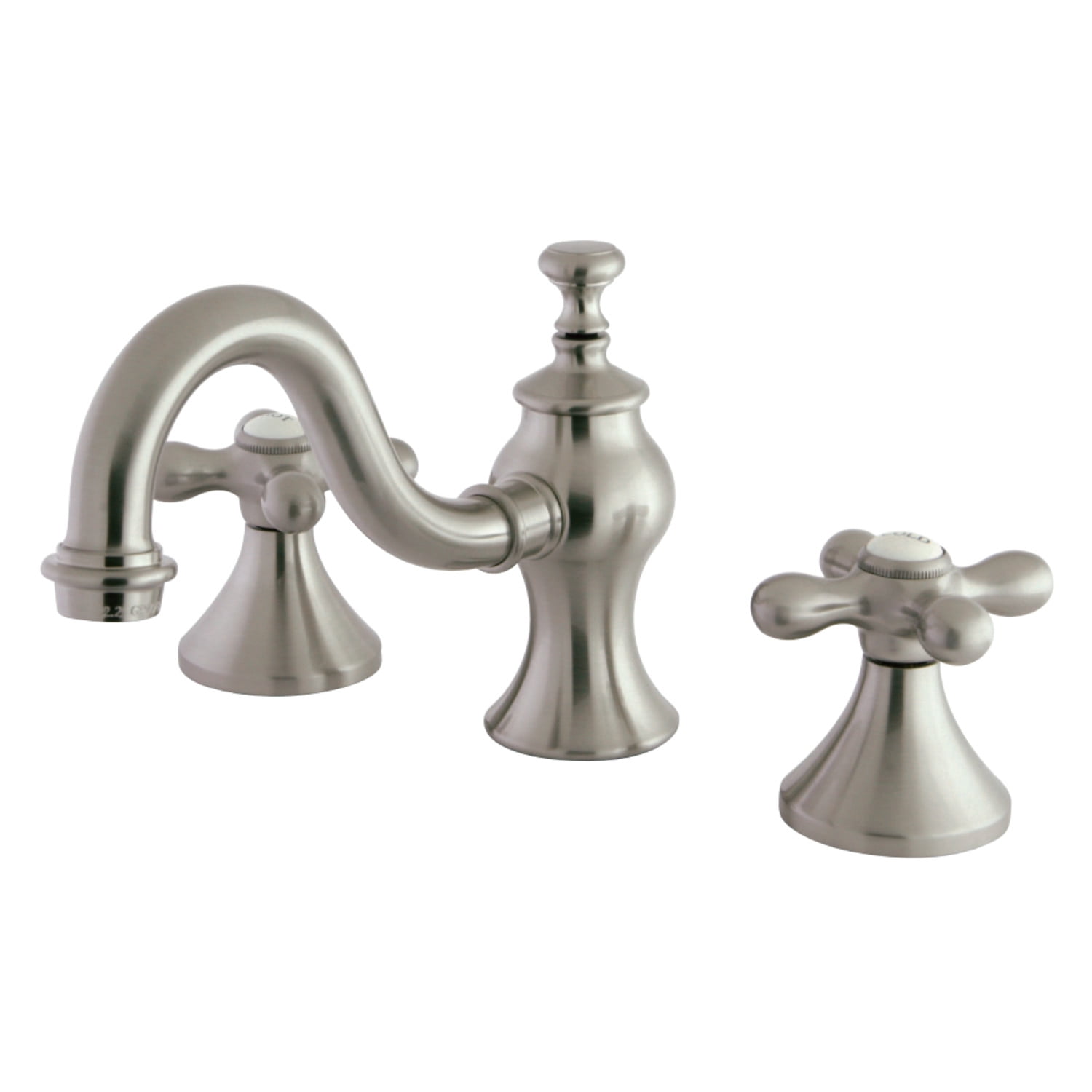 Elegant Polished Brass Widespread Bathroom Faucet with Cross Handles