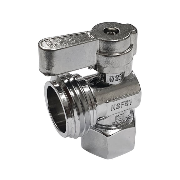 Kingston Brass KF1300 1/2" FIP x 3/4" Hose Thread, Washing Machine Valve, Polished Chrome