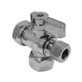 thumbnail image 1 of Kingston Brass KF309 1/2" FIP x 3/8" OD Comp x 1/2 or 7/6" Slip Joint Shut Off Valve, Polished Chrome, 1 of 2