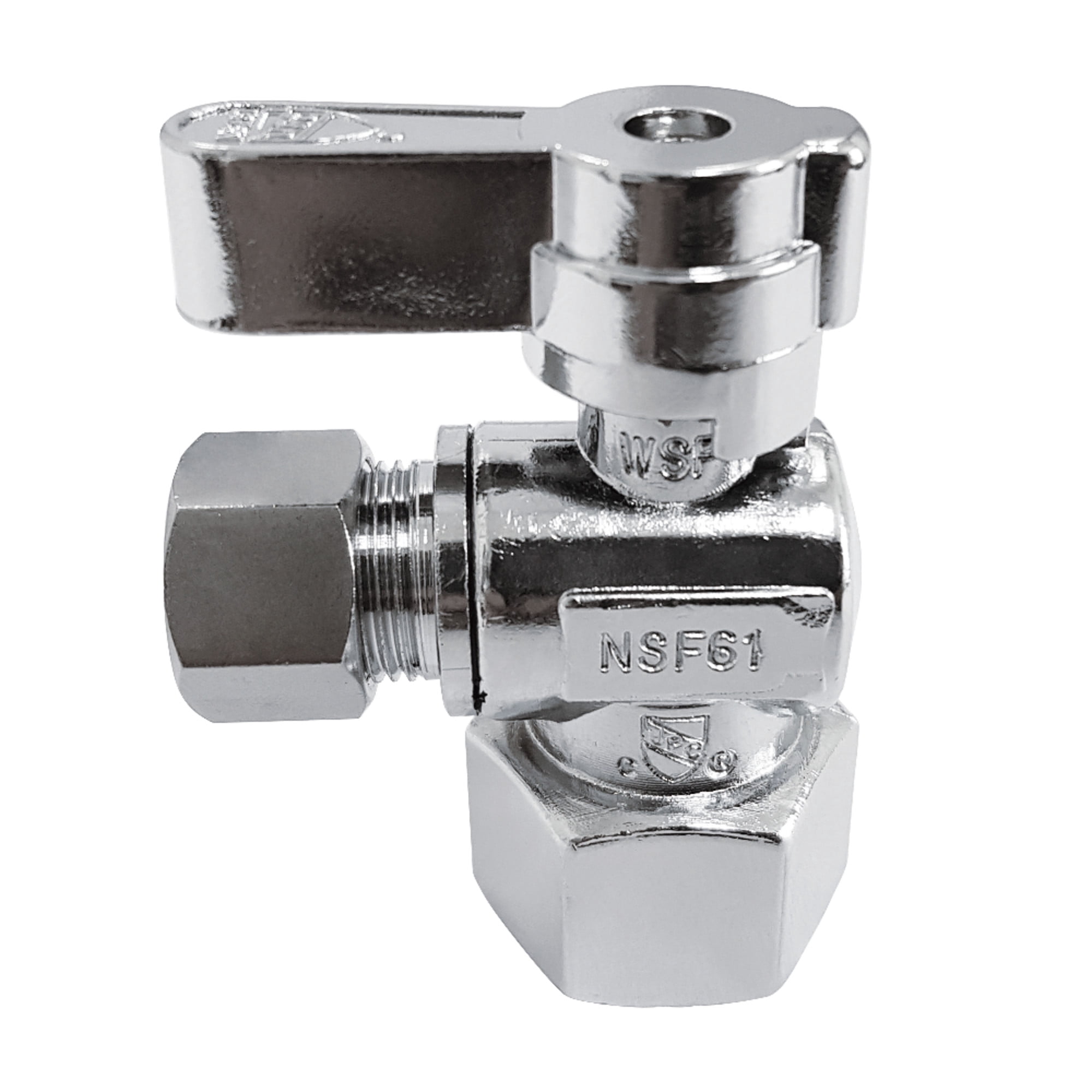 Kingston Brass KF4310 Angle Stop Valve - 1/2" FIP X 3/8" OD Compression, Polished Chrome - View #6