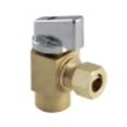 thumbnail image 1 of Kingston Brass KF43204CTL 1/2" Sweat x 3/8" OD Comp Angle Stop Valve, Raw Brass, 1 of 2