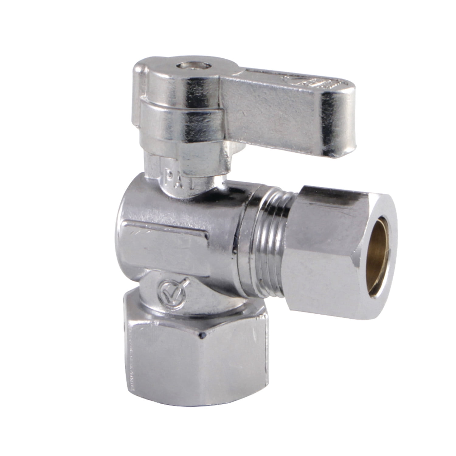 Polished Chrome Angle Stop Valve with Easy Handle