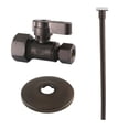 thumbnail image 1 of Kingston Brass KF53355TKF20 Standard Mount Toilet Supply Kit, 5/8" OD x 3/8" OD Comp Straight Valve, Oil Rubbed Bronze, 1 of 2