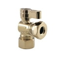 thumbnail image 1 of Kingston Brass KF5430PB 5/8" OD Comp x 1/2" or 7/16" Slip Joint Angle Stop Valve, Polished Brass, 1 of 2